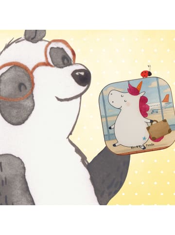 Mr. & Mrs. Panda Getränke-Untersetzer Einhorn Koffer Design ohne... in Weiß