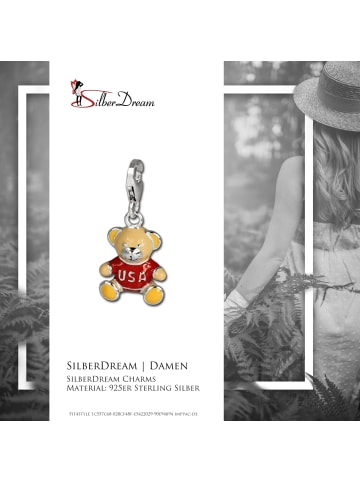 SilberDream Anhänger Silber 925 Sterling Silber Teddybär Charmsanhänger