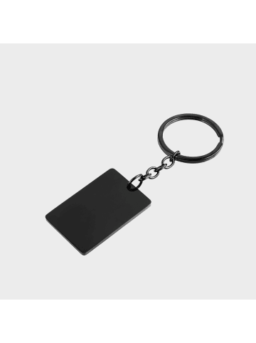 Adeliás Unisex Anhänger – Schlüssel Gravuranhänger aus Edelstahl in schwarz