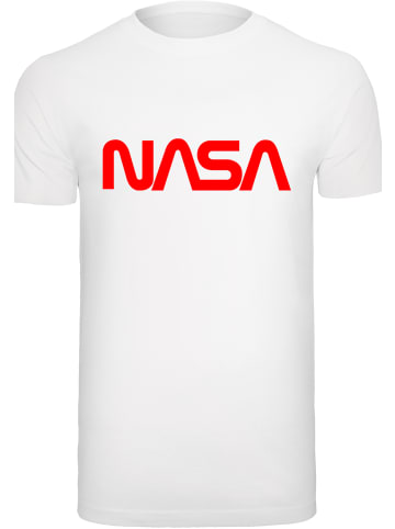 F4NT4STIC T-Shirt NASA Modern Logo White in weiß