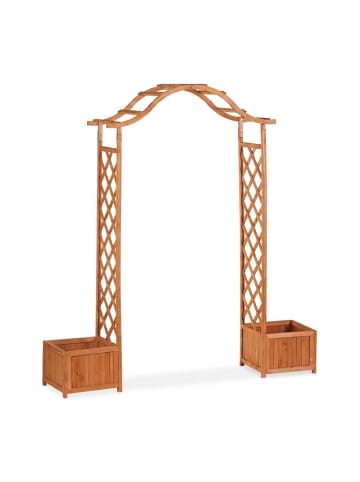 relaxdays Rosenbogen in Orange - (B)181 x (H)209 x (T)40 cm
