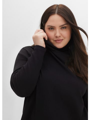 sheego Rollkragen-Shirt in schwarz