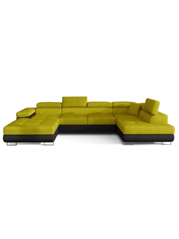 MF Design Rodri Recamiere Rechts in Senf -  (L) 202 x (B) 345 x (H) 90 cm