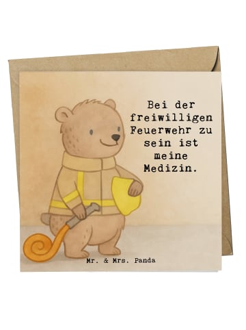 Mr. & Mrs. Panda Deluxe Karte Bär Freiwillige Feuerwehr Design m... in Weiß