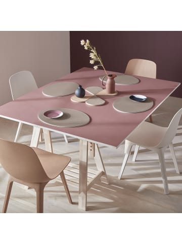 FREEFORM Platzset DUO oval, Taupe/Weiß