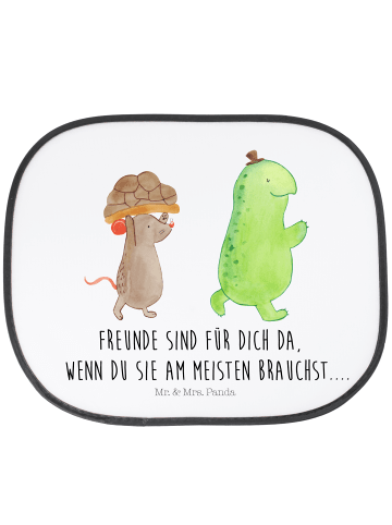 Mr. & Mrs. Panda Autosonnenschutz Schildkröte Maus mit Spruch in Weiß