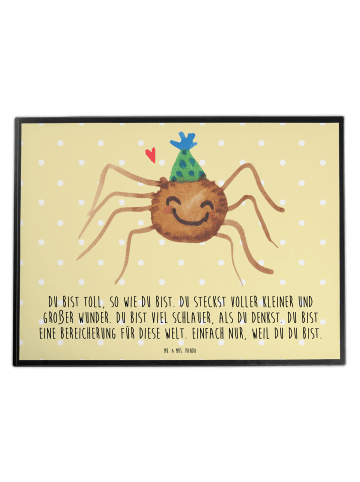 Mr. & Mrs. Panda tischauflage Spinne Agathe Party mit Spruch in Gelb Pastell