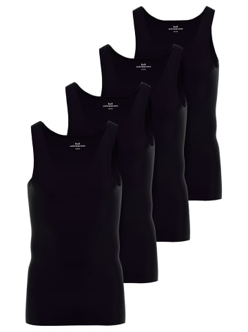 Götzburg Tank-Top 4Er Pack Nürnberg in schwarz-dunkel-uni