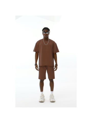 Ossy Homer Sommer-Set für Herren - T-Shirt & kurze Joggerhose in Braun