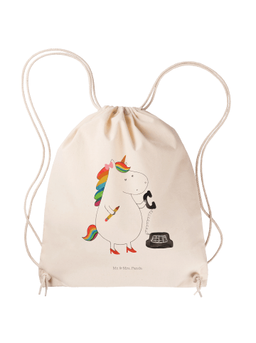 Mr. & Mrs. Panda Baumwolltasche Einhorn Sekretärin ohne Spruch in Creme