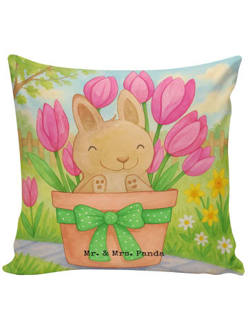Mr. & Mrs. Panda Kissen Hase Tulpen Design ohne Spruch in Weiß