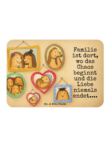 Mr. & Mrs. Panda Kühlschrankmagnet Igel Familie Design mit Spruch in Weiß