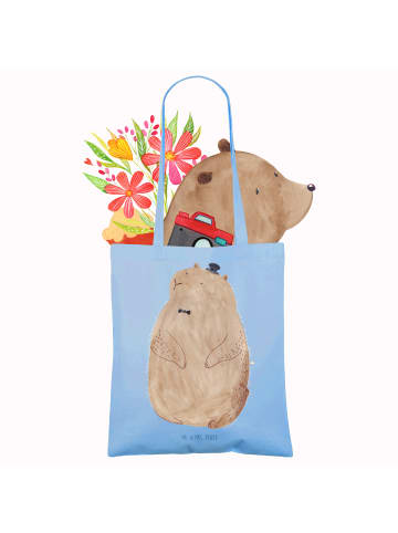 Mr. & Mrs. Panda Tote Bag Murmeltier ohne Spruch in Sky Blue