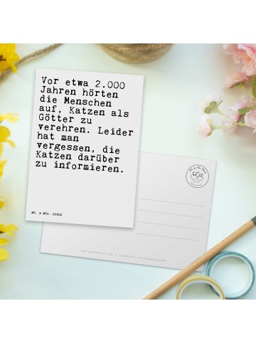 Mr. & Mrs. Panda Ansichtskarte Vor etwa 2.000 Jahren... mit Spruch in Weiß