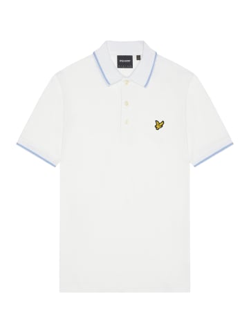 Lyle & Scott Poloshirt in Weiß/Hellblau