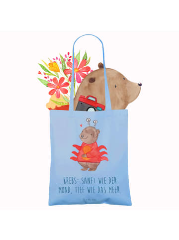 Mr. & Mrs. Panda Tragetasche Krebs Astrologie mit Spruch in Sky Blue