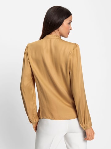 Heine Bluse mit Stehkragen in goldfarben