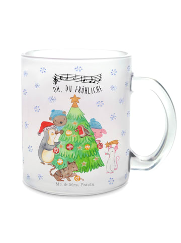 Mr. & Mrs. Panda Trinkbecher Weihnachtsbaum schmücken mit Spruch in Transparent