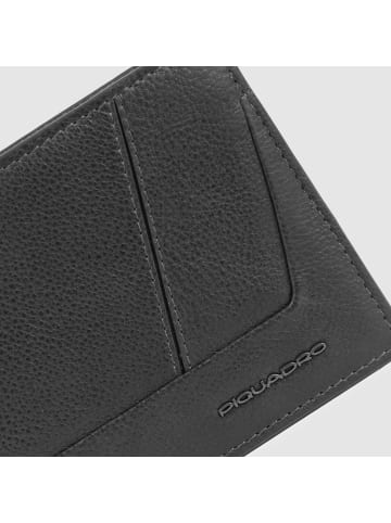 Piquadro Carl Geldbörse RFID Schutz Leder 11 cm in black