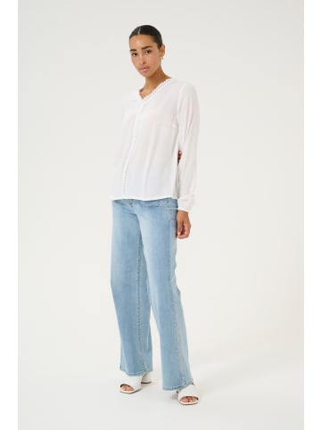 Kaffe Langarm-Bluse KAtammie in Chalk
