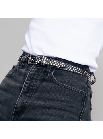 b.belt Nietengürtel Leder black