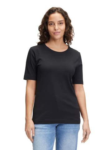 BETTY & CO Basic Shirt mit Rundhalsausschnitt in Schwarz