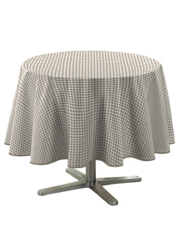 Douceur d’Intérieur Runder Tischdecken MINI VICHY in Beige, (B) 160 x (H) 0,1 x (L) 160 cm