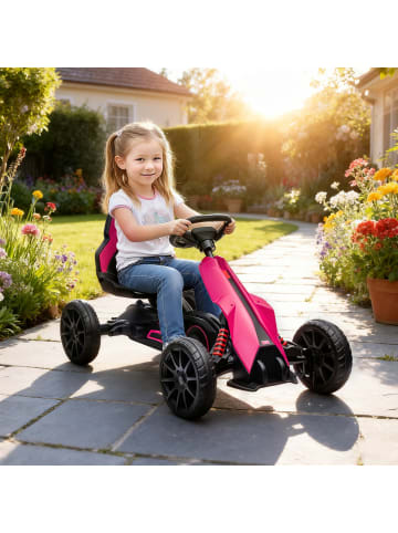 HOMCOM Gokart Tretauto Rosa