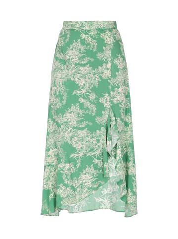 Usha Women Skirt in green white