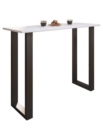 VCM  Holz Bartisch Stehtisch Tisch Tresen Xona 140x50 in Schwarz / Weiß