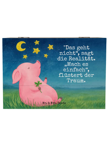 Mr. & Mrs. Panda Aufbewahrungsbox Schwein Glück Design mit Spruch in Weiß