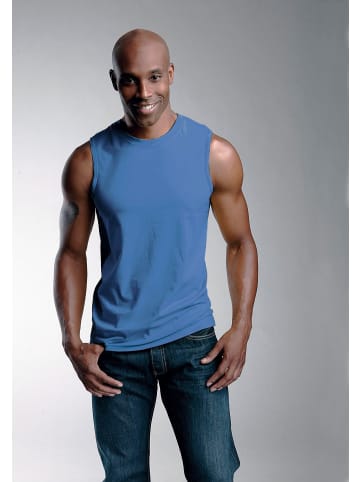 H.I.S Muscleshirt in dunkelblau, mittelblau, blau