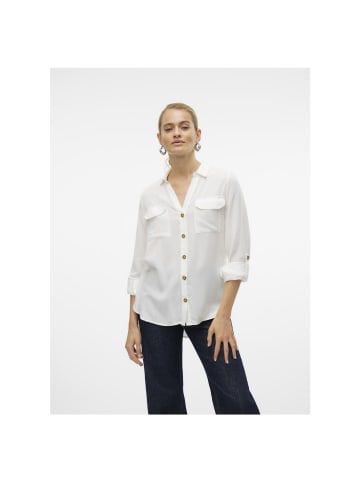 Vero Moda Langarmbluse in snow white1