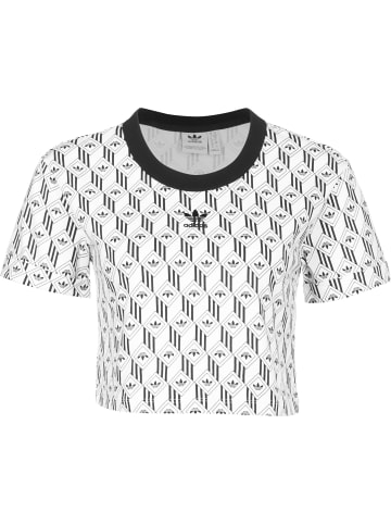 adidas Cropped T-Shirts in black/white