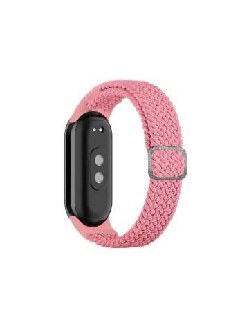 xiaomi Geflochtenes Stoffarmband Xiaomi Mi Band 8 Armband Pink in Pink