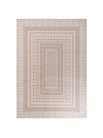 Beliani Kurzflor BAGLAR in Beige/Weiß - (W) 160 x (H) 0.7 x (L) 230 cm