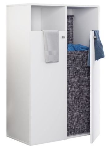 VCM  Wäscheschrank Wäschetruhe Wäschebox Dreso XL 2-f in Weiß
