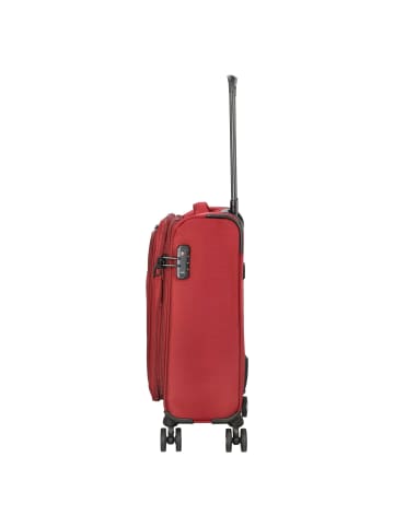 D&N Travel Line 9704 - 4-Rollen-Kabinentrolley S 55 cm (dark red) in dark red