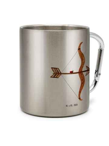 Mr. & Mrs. Panda Becher Sternzeichen Schütze ohne Spruch in Silber