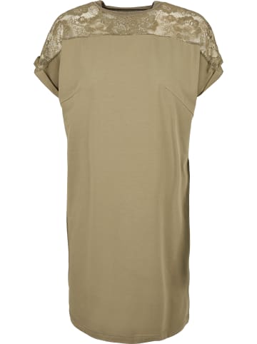 Urban Classics Urban Classics Damen Ladies Lace Tee Dress in khaki