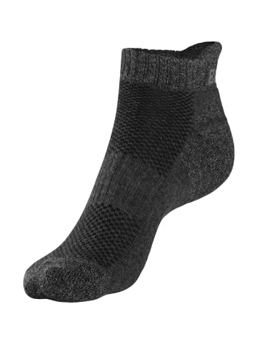 Bench Sneakersocken in 1x schwarz, 1x anthrazit meliert, 1x grau meliert