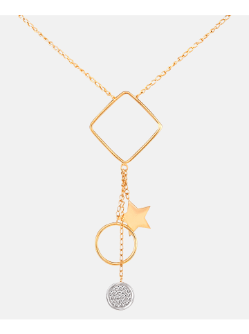 Diamant L'éternel Halskette aus 375 Gelbgold mit Diamant Stern