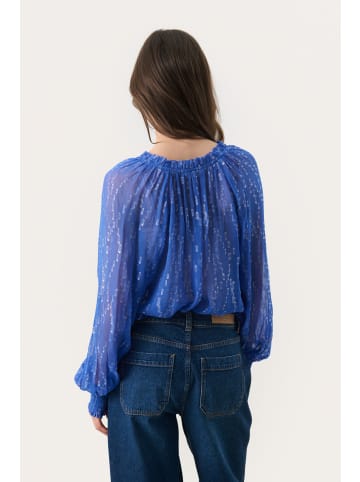 PART TWO Langarm-Bluse TeiaPW Relaxed fit in Amparo Blue Lurex