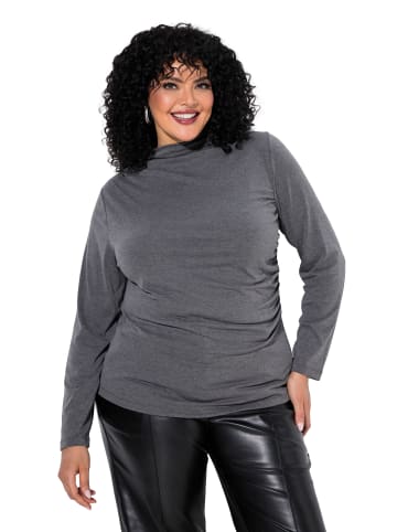Ulla Popken Langarmshirt in mittel grau melange