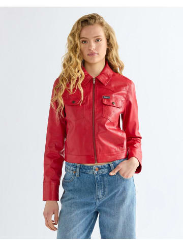 Wrangler Kunstlederjacke Slim Seamed in Chili Pepper