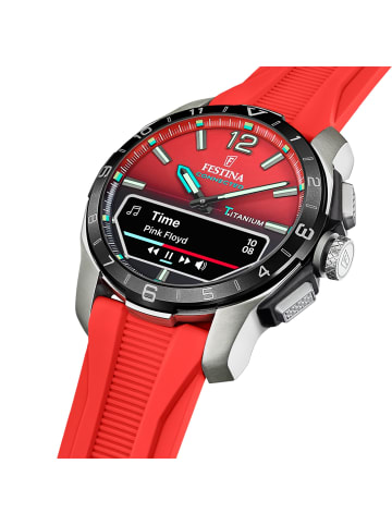 Festina Multifunktion-Armbanduhr Festina Connected rot groß (ca. 44mm)