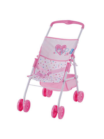 Hauck 3-tlg. Puppenset - Babywippe, Buggy & Puppe in rosa