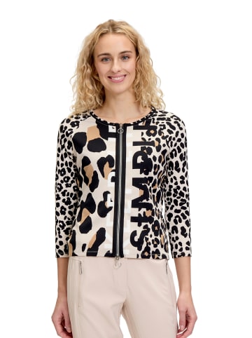 Betty Barclay Shirtjacke mit Rippenstruktur in Nature/Black
