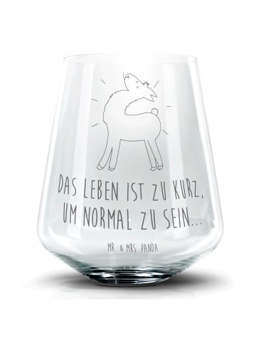 Mr. & Mrs. Panda Blümchentailglas Lama Stolz mit Spruch in Transparent