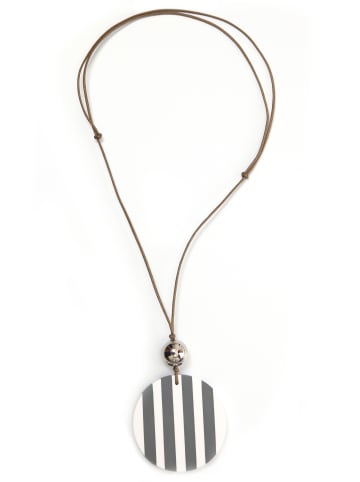 collezione alessandro Lange Kette " Iris " in grau